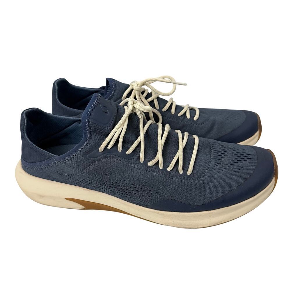 OluKai Kaholo Shoes Mens Size 12 Sneaker Navy Blue Casual Collapsible Heel